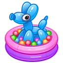 Spring Basket Balloon Dog