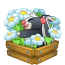 Spring Basket Daisy Skunk