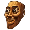 Myth Mask Wooden Smile