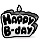 B-Day Candle Black Ink