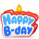 B-Day Candle Blue Caramel