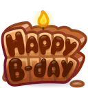 B-Day Candle Choco Wax