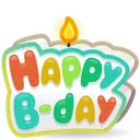 B-Day Candle Festive
