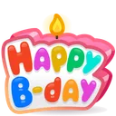 B-Day Candle Glittery Day