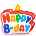 B-Day Candle Happy Flame