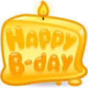 B-Day Candle Melted Butter