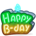 B-Day Candle Neon Lights