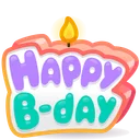 B-Day Candle Pastel Spark