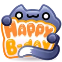 B-Day Candle Purr Magic