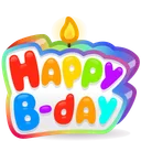 B-Day Candle Rainbow