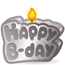 B-Day Candle Silver Year