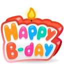 B-Day Candle Sweet Glaze
