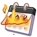 Desk Calendar Burning Time