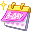 Desk Calendar Gold Pink