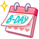 Desk Calendar Pink Hearts