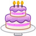 Homemade Cake Lilac Slice