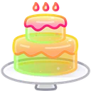 Homemade Cake Rainbow Glow