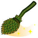 Flying Broom Green Dragon