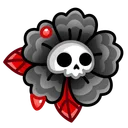 Skull Flower Black Dahlia