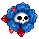 Skull Flower Blue Iris