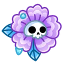 Skull Flower Frozen Violet