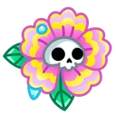 Skull Flower Pink Caprice