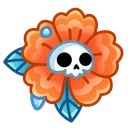 Skull Flower Sunburst