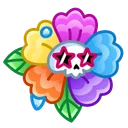 Skull Flower Technicolor