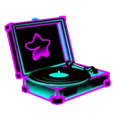 Record Player Acid Neon
