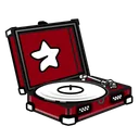 Record Player Maroon