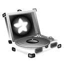 Record Player Mono Chrome