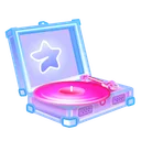 Record Player Pink Chrome