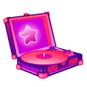 Record Player Purple Swag