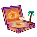 Record Player Sunset Beach