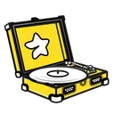 Record Player Yellow Line