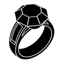 Gem Signet Jet Black