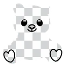 Toy Bear Bearly Visible