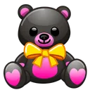 Toy Bear Noir Et Rose