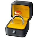 Diamond Ring Black Amber
