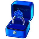 Diamond Ring Cobalt Rose