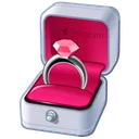 Diamond Ring Rose Quartz