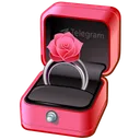 Diamond Ring Velvet Rose