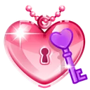 Cupid Charm Pink Glass