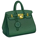 Loot Bag Studded Green