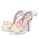Sky Stilettos White Rose