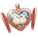 Lucky Locket Lovebirds