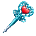 Fine Pen Heart Key