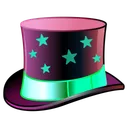 Top Hat Green Stars