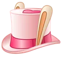 Top Hat Pink Bunny