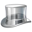 Top Hat Silver Glass